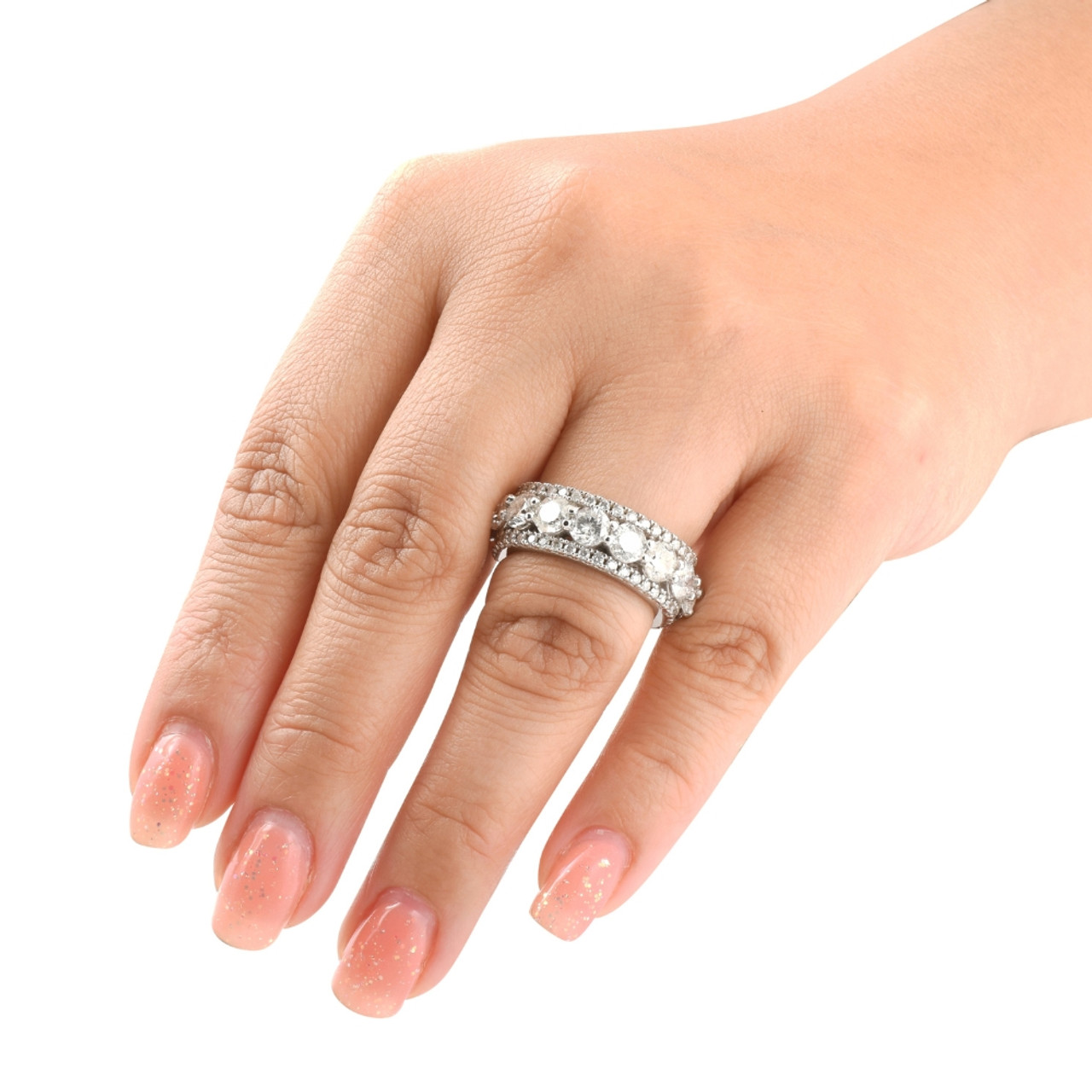 White gold store stackable wedding bands